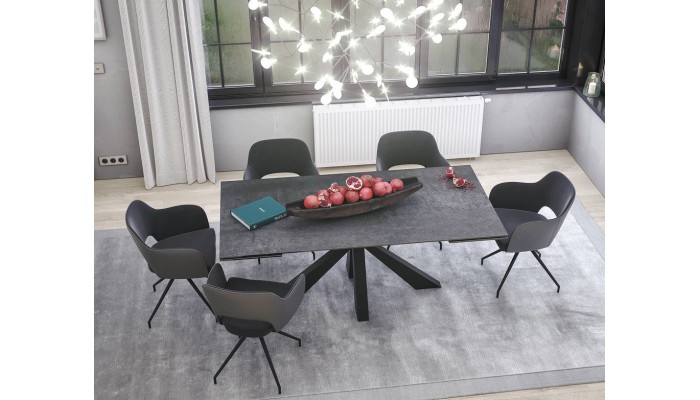 ONTARIO - Table de repas extensible avec 2...