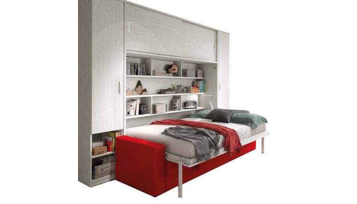 HORIZON - Armoire lit escamotable horizontale...