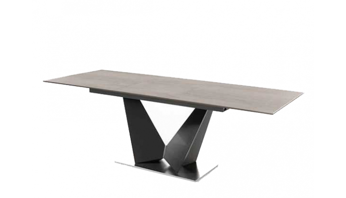 FORCE - Table B avec 1 allonge centrale de 60 cm en céramique