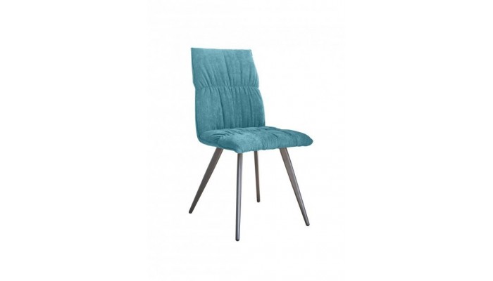 CONCEPT - Chaise en tissu et pieds en métal gris