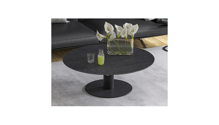 UNA - Table basse extensible plateau céramique...