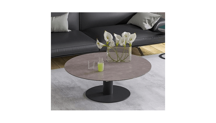 UNA - Table basse extensible plateau céramique...