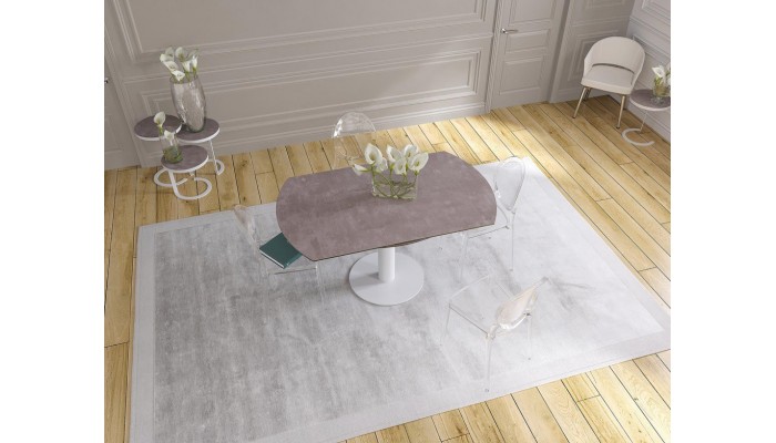 UNA - Table de repas extensible deux allonges...