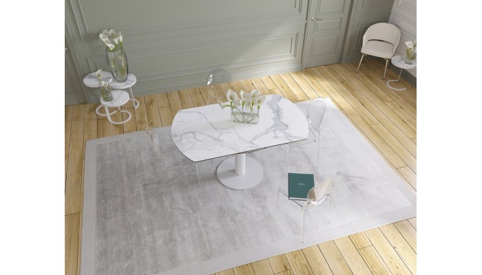 UNA - Table de repas extensible deux allonges...