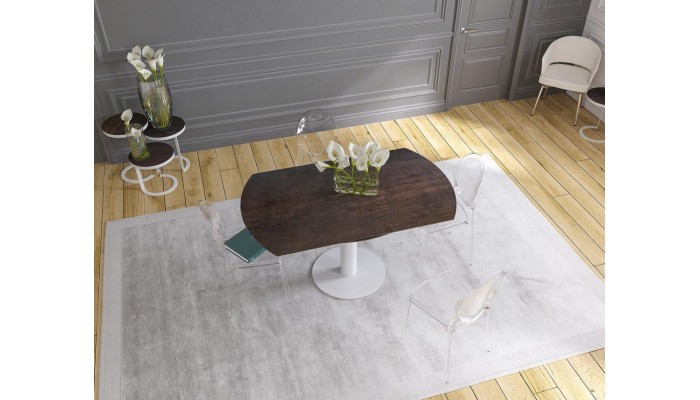 UNA - Table de repas extensible deux allonges...